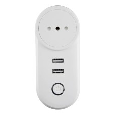 Enchufe Inteligente 3 en línea con 2 Usb Wifi Tuya 1600W Enchufe Inteligente 3 en línea con 2 Usb Wifi Tuya 1600W